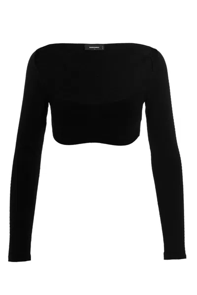 DSQUARED2 DSQUARED2 RIBBED CROPPED SWEATER