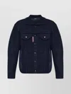 Dsquared2 Ribbed Cuffs Hem Collared Chest Pockets In Blue