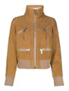 Dsquared2 Ribbed-detail Zip-up Bomber Jacket With Front Pockets In Brown