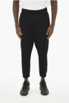 Dsquared2 Ribbed Joggers With Ton On Ton Logo In Black