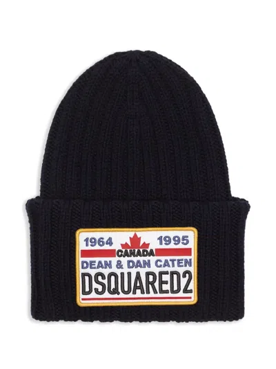 DSQUARED2 RIBBED-KNIT BEANIE