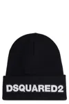 Dsquared2 Ribbed Knit Beanie In Black