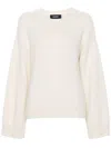 Dsquared2 Ribbed-knit Crew-neck Jumper In White