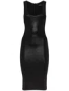 Dsquared2 Ribbed-knit Dress In 黑色
