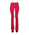 Dsquared2 Flared Ribbed Elastic Waistband Trousers In Red