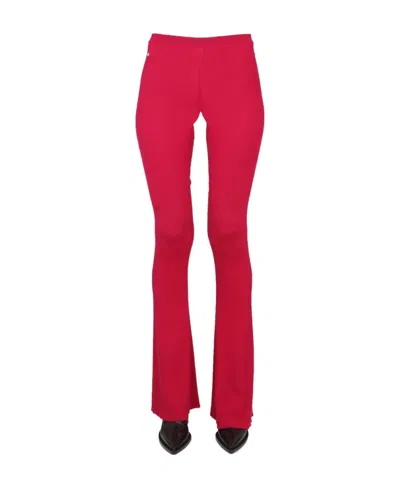 DSQUARED2 DSQUARED2 RIBBED-KNIT FLARED TROUSERS