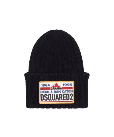 DSQUARED2 DSQUARED2 LOGO EMBROIDERED TURN-UP BEANIE