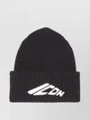 Dsquared2 Ribbed Knit Hat Turn-up Cuff