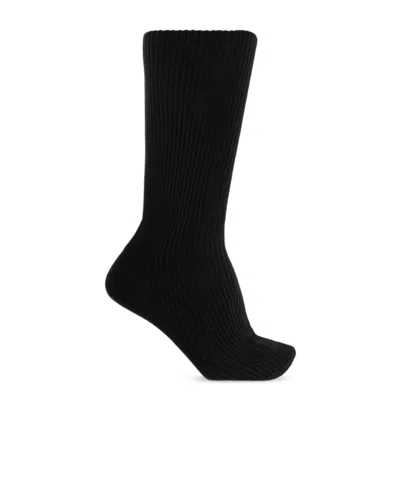 Dsquared2 Ribbed Knit Socks In Black