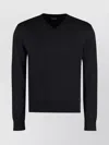 Dsquared2 Ribbed Knit V-neck Sweater With Long Sleeves