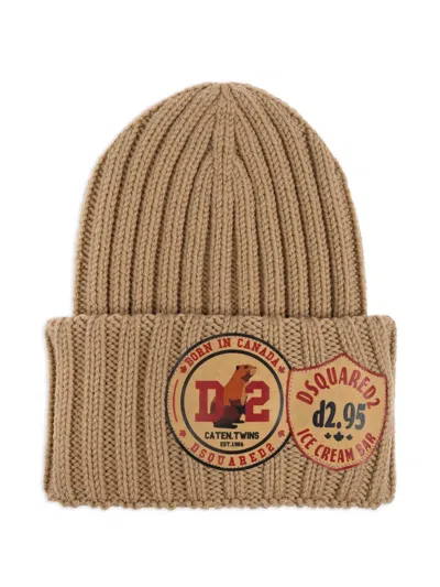 Dsquared2 Ribbed Logo-patch Beanie