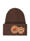 Dsquared2 Ribbed Logo-patch Beanie