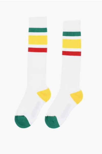Dsquared2 Ribbed Long Socks With Contrasting Details Grösse 44-45