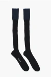 Dsquared2 Ribbed Long Socks With Lurex Detail