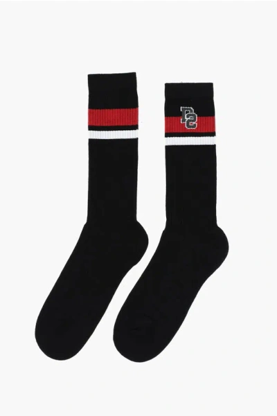Dsquared2 Ribbed Long Socks With Monogram