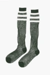 Dsquared2 Ribbed Long Socks With Striped Detail