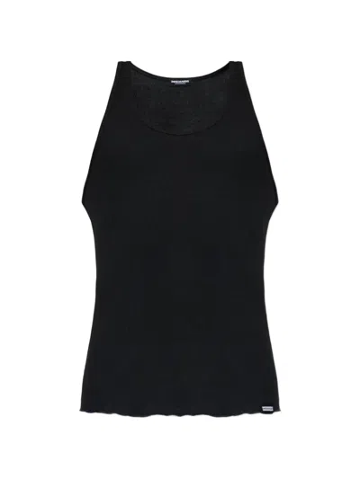 Dsquared2 Ribbed Lounger Top In Burgundy