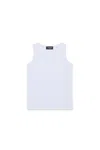 Dsquared2 T-shirt Smanicata A Costine Con Logo In White