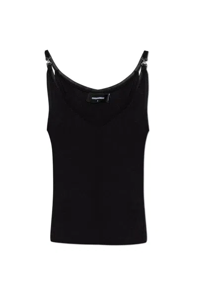Dsquared2 Hook-and-eye Tank Top In Black