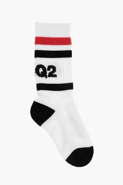 Dsquared2 Ribbed Socks With Contrasting Details