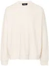 Dsquared2 Relaxed-fit Ribbed Knit Sweater With Subtle Branding In Neutrals