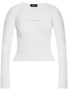 Dsquared2 Cut-out Ribbed-knit Top In White