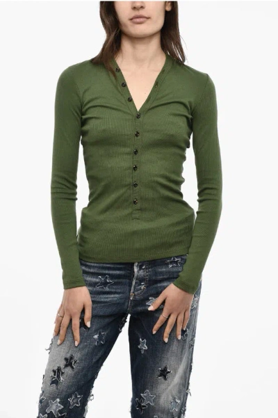 Dsquared2 Ribbed V-neck Cardigan