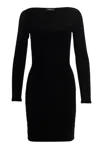 Dsquared2 Ribbed Knee-length Dress Crew Neckline In Black