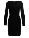 Dsquared2 Ribbed Knee-length Dress Crew Neckline In Black