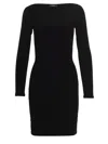 Dsquared2 Ribbed Knee-length Dress Crew Neckline In Black