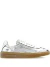 Dsquared2 Rider Lace-up Leather Sneakers In Silver