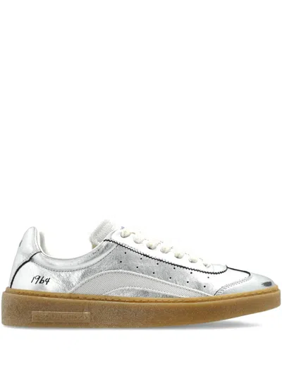 DSQUARED2 RIDER LACE-UP LEATHER SNEAKERS