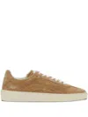 Dsquared2 Beige Low Top Sneakers With Logo Patch On The Tongue And Logo Lettering On The Heel In Suede Man In Brown