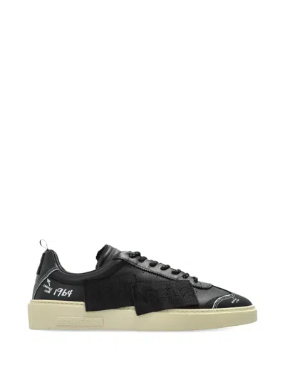 Dsquared2 Rider Logo-patch Sneakers In Black