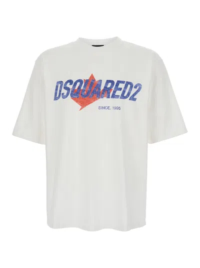 Dsquared2 Rider Loose Fit T-shirt In White