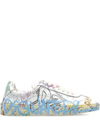 Dsquared2 Rider Printed Leather Trainers
