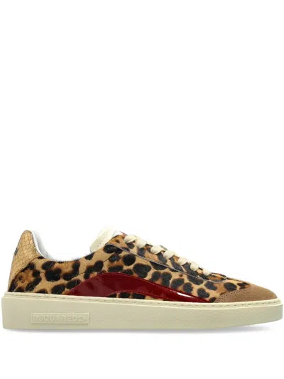 Dsquared2 Rider Sneakers In Animal Print