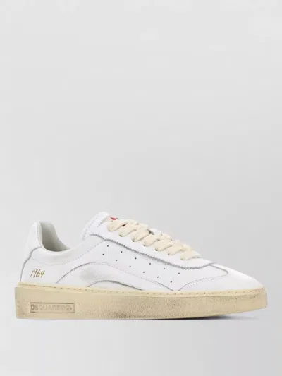 DSQUARED2 RIDER SNEAKERS LOW TOP PERFORATED RUBBER SOLE