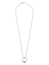 Dsquared2 Silver D2 Hedonism Punk Ring Necklace In Silber