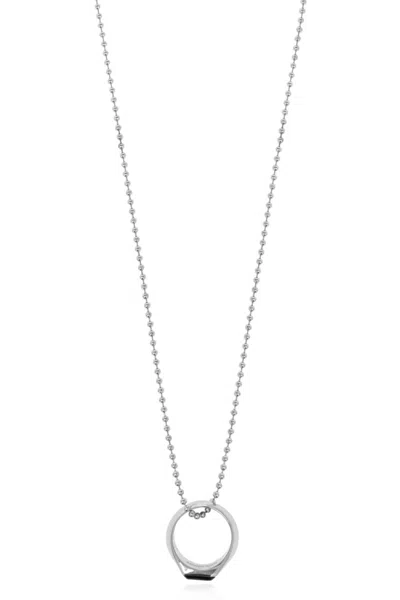 DSQUARED2 DSQUARED2 LOGO-ENGRAVED RING-PENDANT NECKLACE