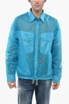 Dsquared2 Rip Stop Check Utility Jacket In Blue