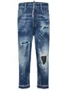 Dsquared2 Ripped-detail Jeans In Blue