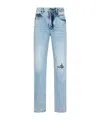 Dsquared2 Ripped-detail Slim-cut Jeans In Blue