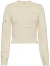Dsquared2 Ripped-detailing Knitted Jumper In Neutrals