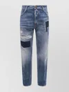 Dsquared2 Ripped Effect Denim Jeans With Paint Stains In Blue