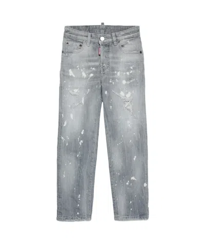 Dsquared2 Ripped Jeans In Gray