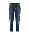Dsquared2 Ripped Jeans With Details In Blue