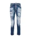 Dsquared2 Dsquared Men Stretch Denim Skater Jeans In Blue
