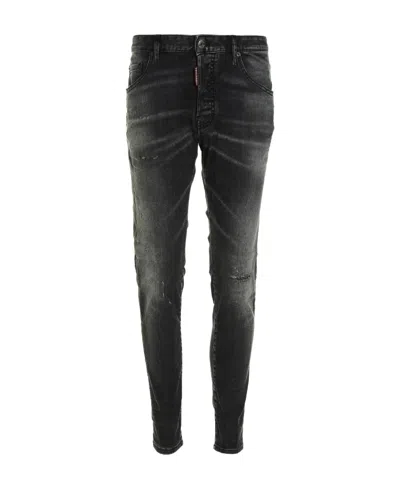 Dsquared2 Ripped Skinny Jeans In Black