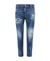 Dsquared2 Tidy Biker Distressed-effect Jeans In Blue